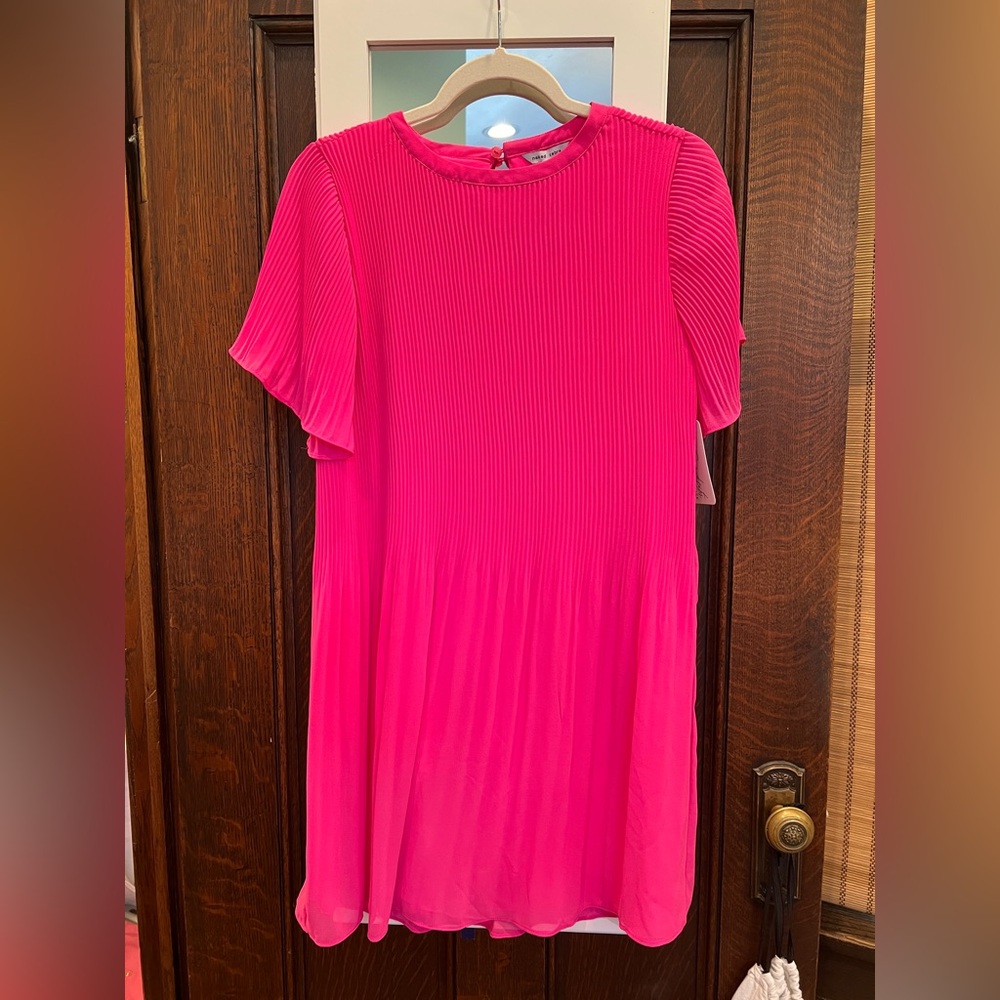 NWT Naked Zebra Barbie Pink Pleated Dress